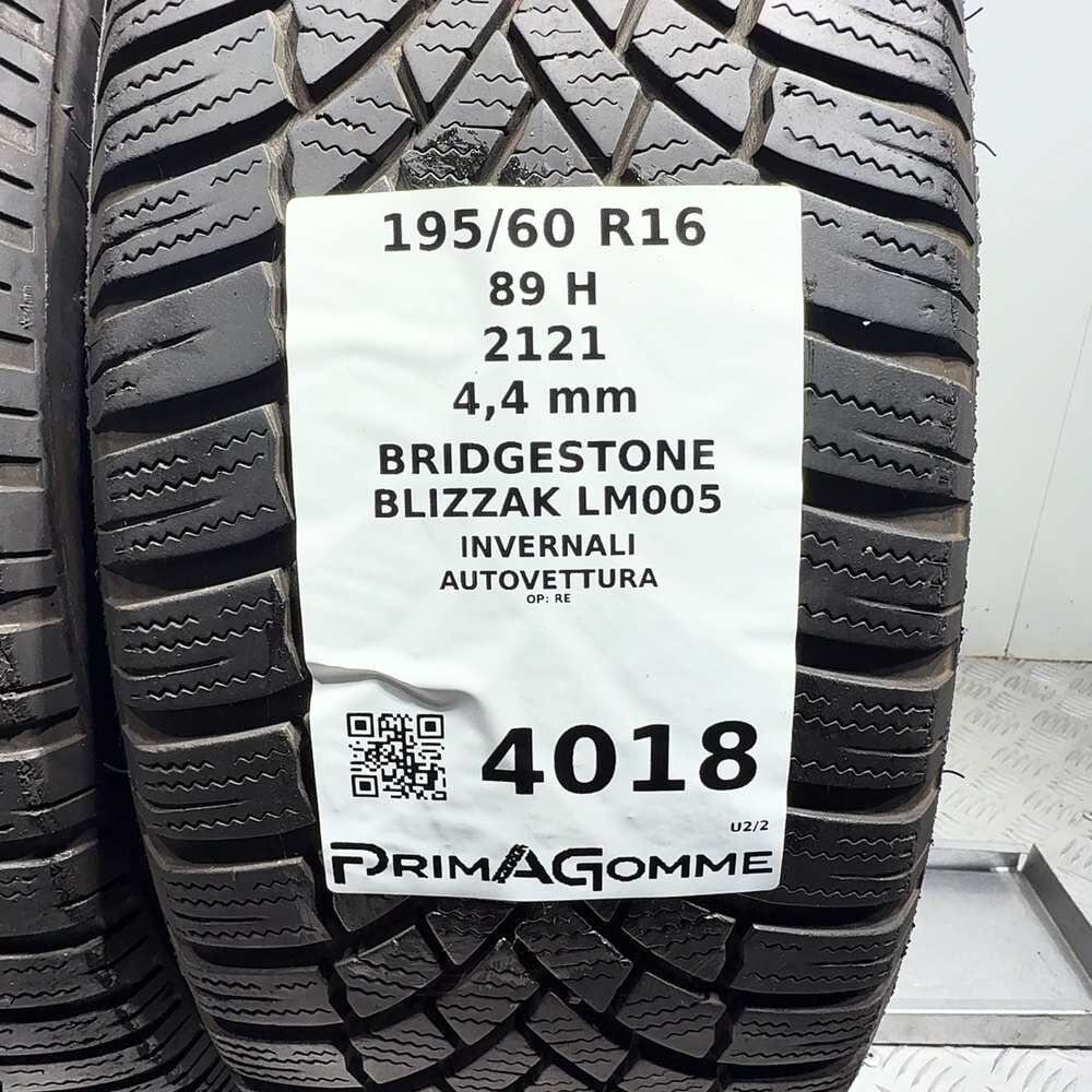 Gomme Usate 195 60 R16 89H Bridgestone Blizzak LM005 Invernali - immagine 3