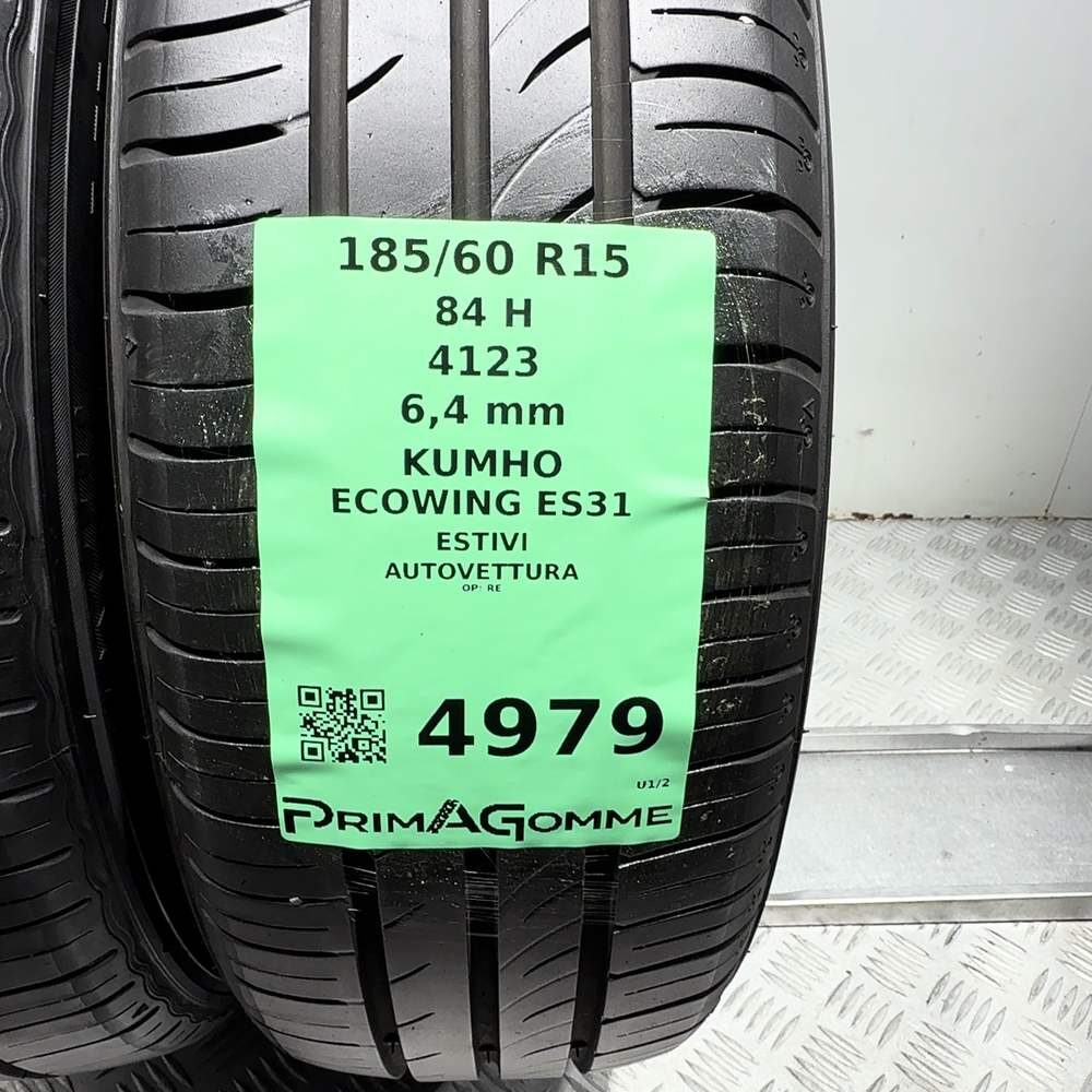Gomme Usate 185 60 R15 84H Kumho Ecowing ES31 91% Estive - immagine 3