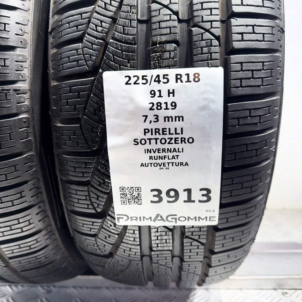 Gomme Usate 225 45 R18 91H Pirelli Sottozero RunFlat 98% Invernali - immagine 3