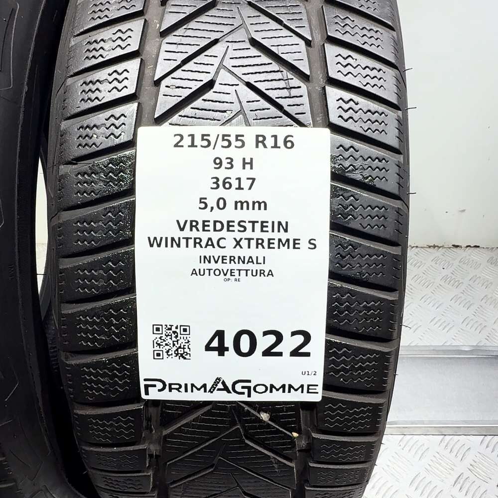 Gomme Usate 215 55 R16 93H Vredestein Wintrac Xtreme S 71% Invernali - immagine 3