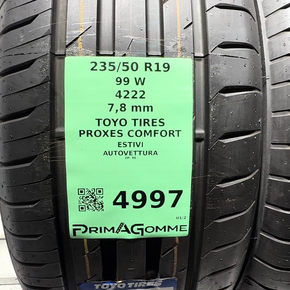 Gomme Usate 235 50 R19 99W Toyo Tires Proxes Comfort 98% Estive - immagine 3