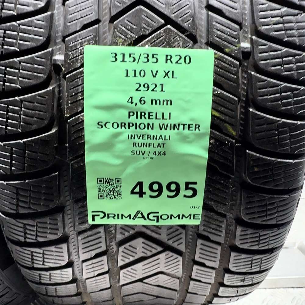 Gomme Usate 315 35 R20 110V XL Pirelli Scorpion Winter RunFlat Invernali - immagine 3