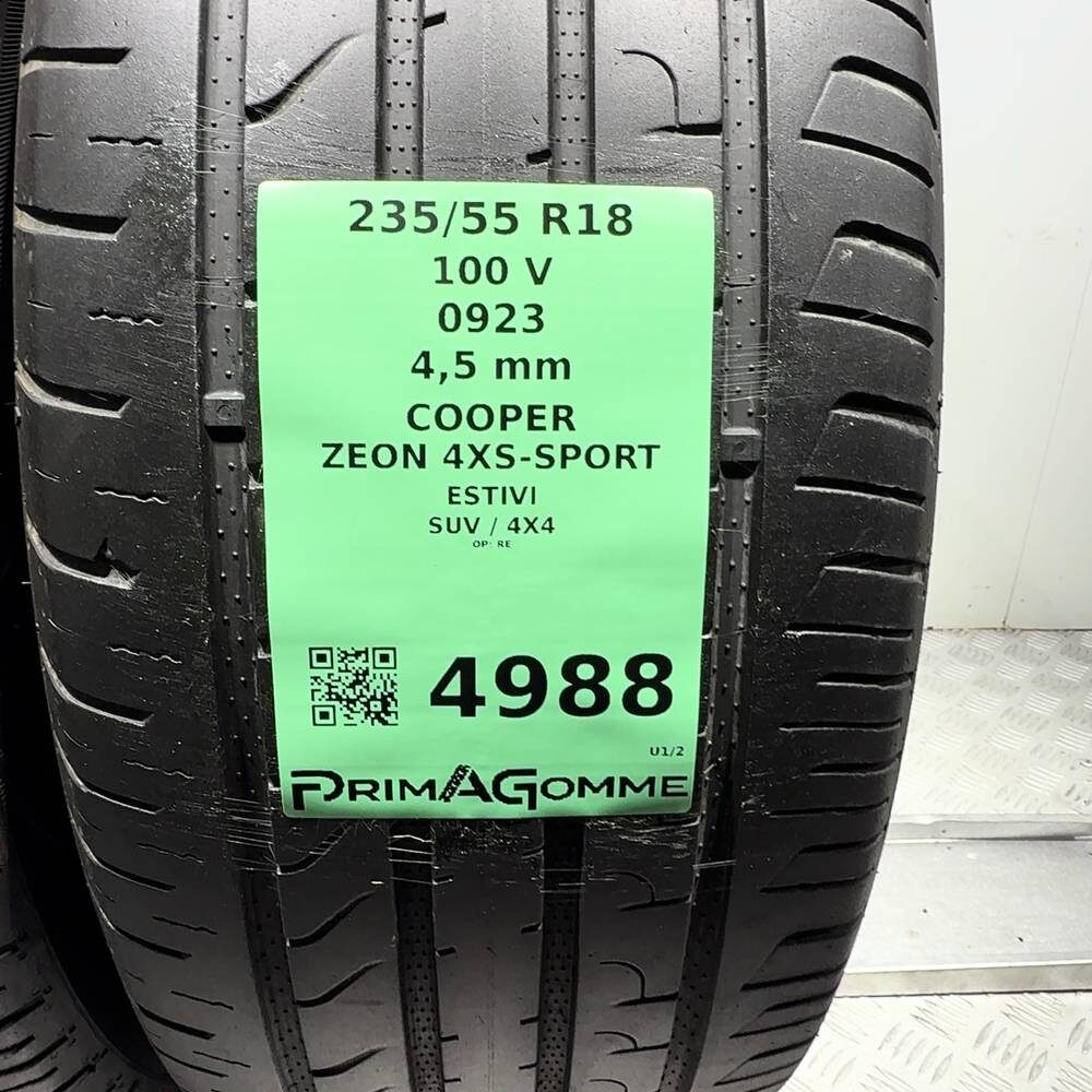 Gomme Usate 235 55 R18 100V Cooper Zeon 4XS-Sport Estive - immagine 3