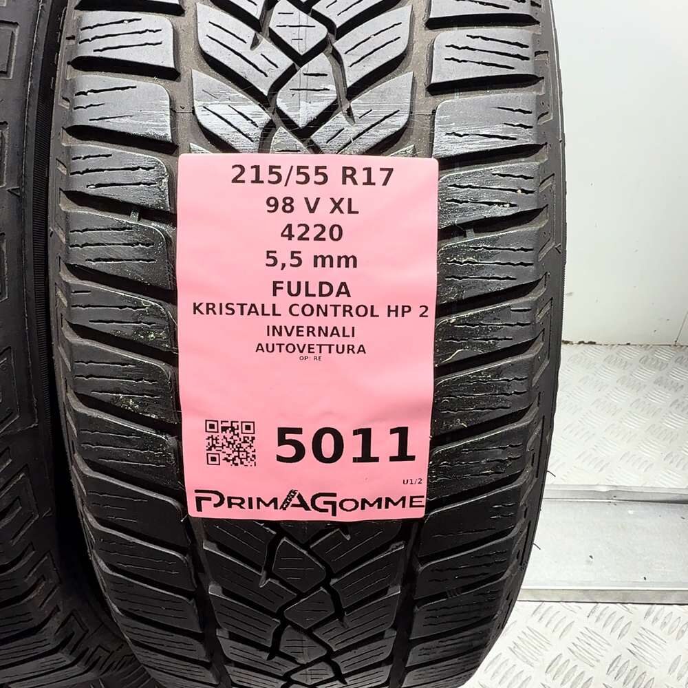 Gomme Usate 215 55 R17 98V XL Fulda Kristall Control HP 2 79% Invernali - immagine 3