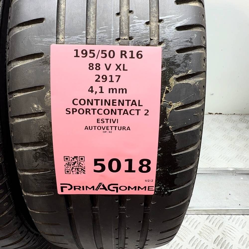 Gomme Usate 195 50 R16 88V XL Continental Sportcontact 2 Estive - immagine 3