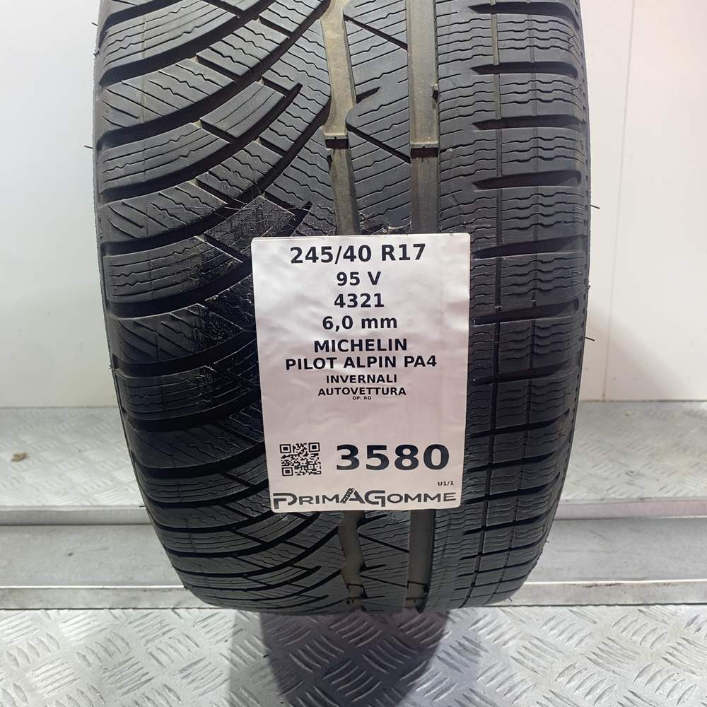 Gomma Usata 245 40 R17 95V XL Michelin Pilot Alpin PA4 86% Invernale - immagine 3