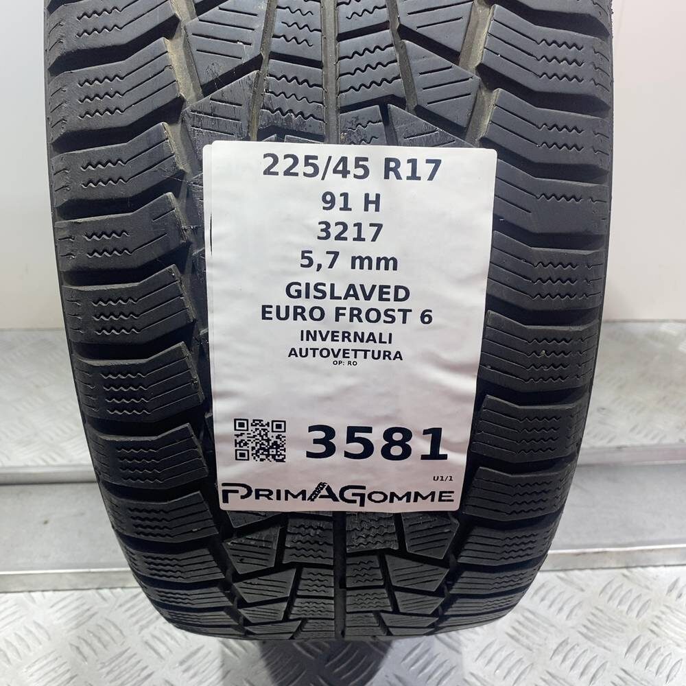 Gomma Usata 225 45 R17 91H Gislaved Euro Frost 6 81% Invernale - immagine 3