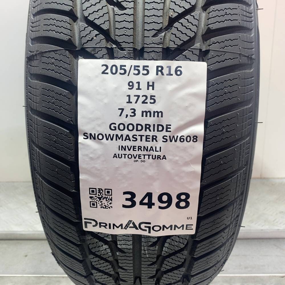 Gomma Usata 205 55 R16 91H Goodride Snowmaster SW608 98% Invernale - immagine 3