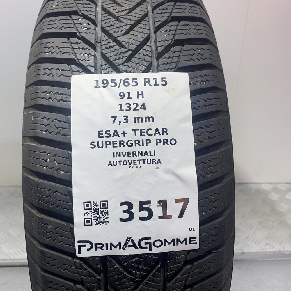 Gomma Usata 195 65 R15 91H Esa+ Tecar Supergrip Pro 98% Invernale - immagine 3