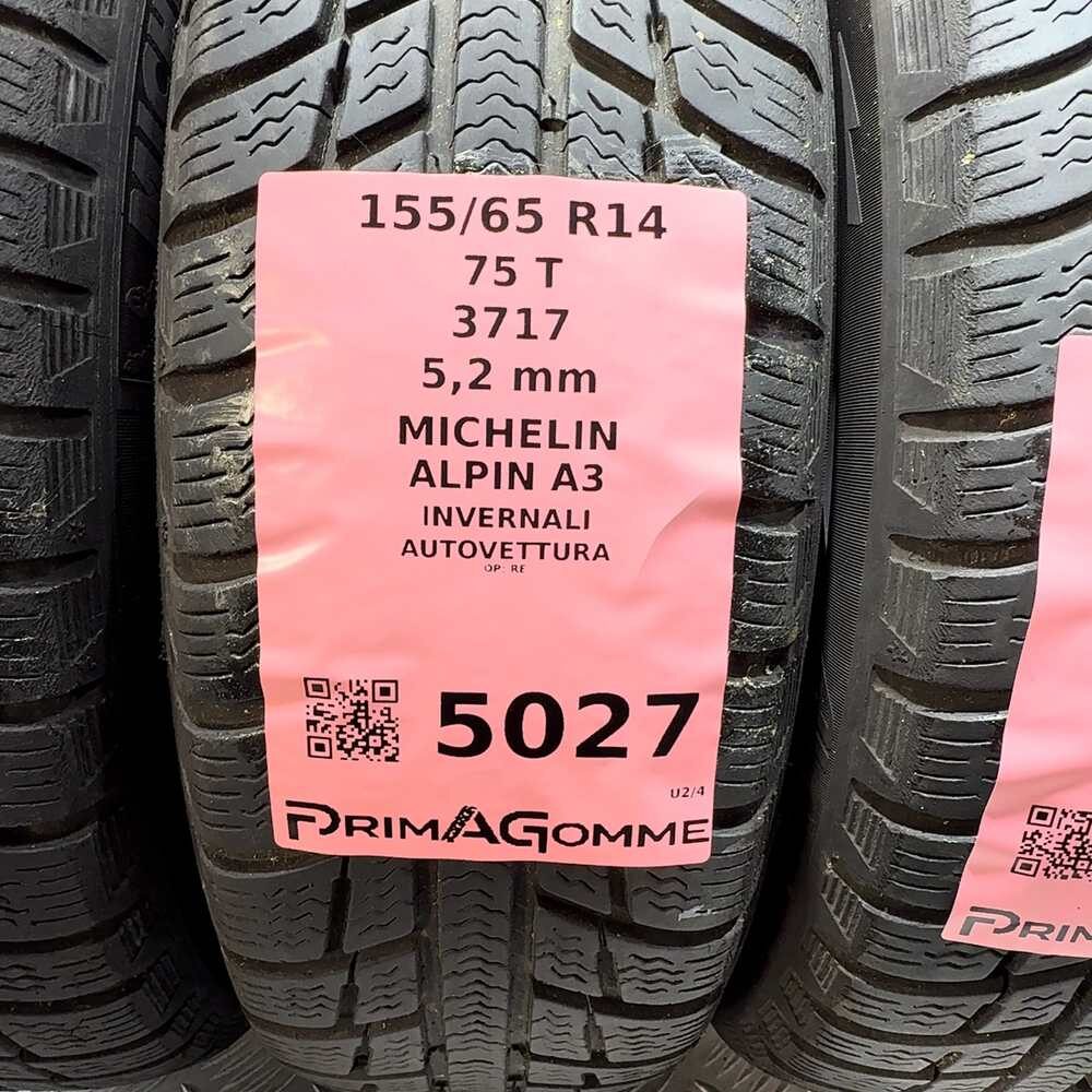 Gomme Usate 155 65 R14 75T Michelin Alpin A3 74% Invernali - immagine 3
