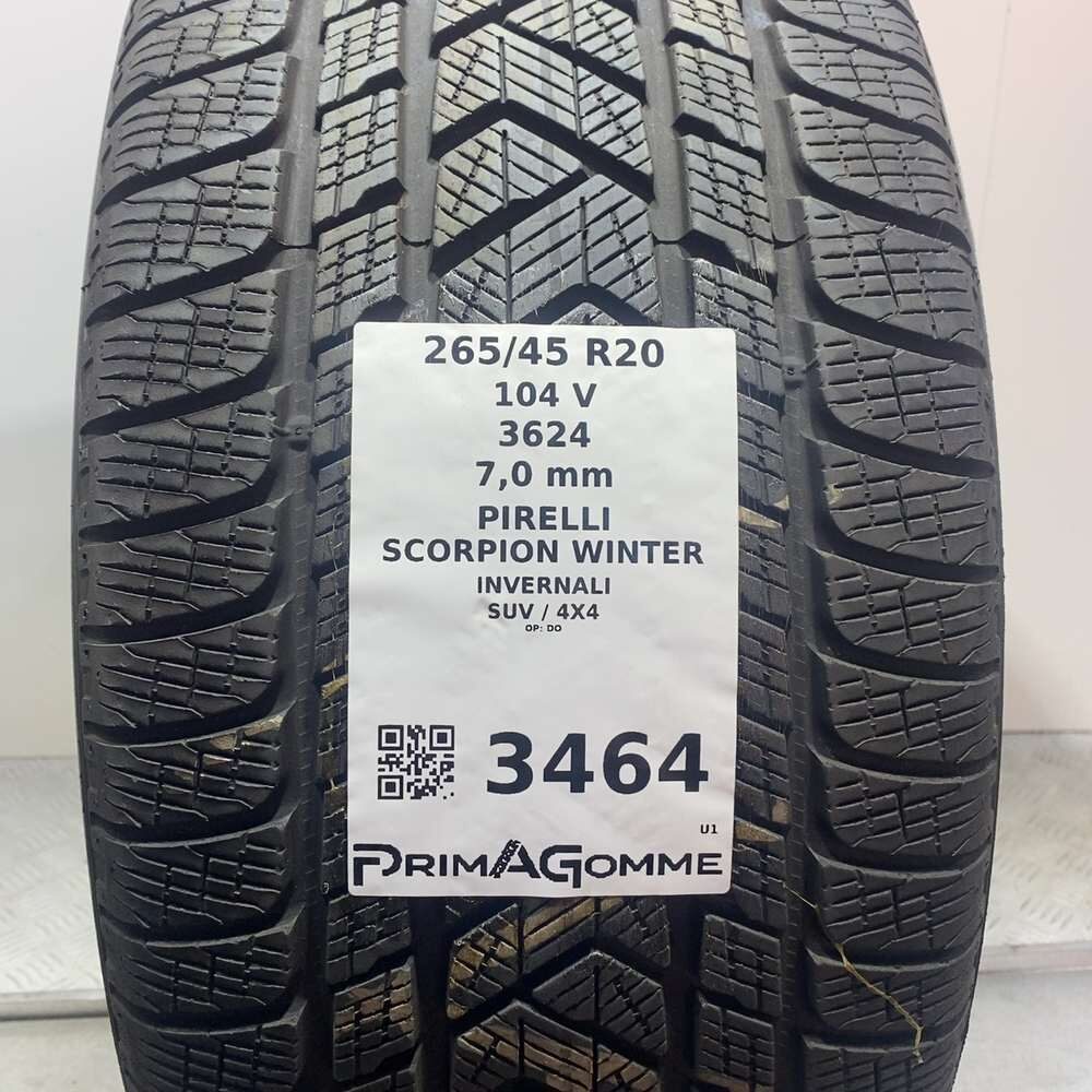 Gomma Usata 265 45 R20 104V Pirelli Scorpion Winter 98% Invernale - immagine 3