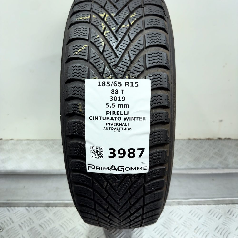 Gomma Usata 185 65 R15 88T Pirelli Cinturato Winter 79% Invernale - immagine 3