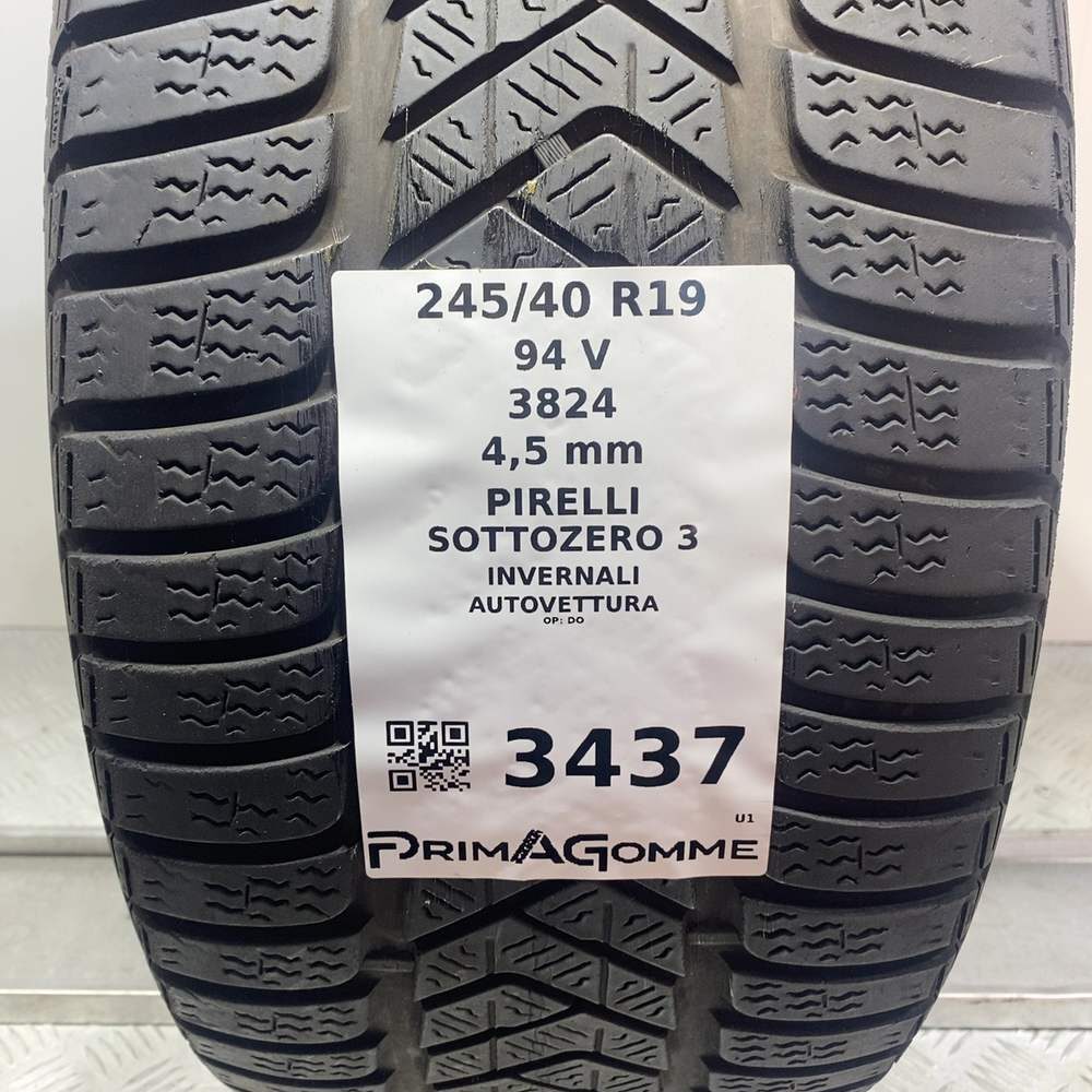 Gomma Usata 245 40 R19 94V Pirelli Sottozero 3 Invernale - immagine 3