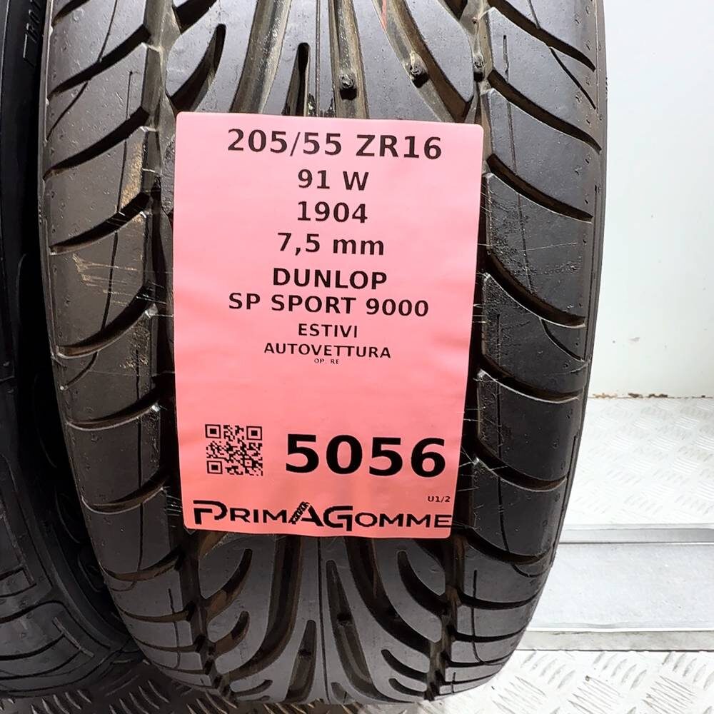 Gomme Usate 205 55 ZR16 91W Dunlop SP Sport 9000 98% Estive - immagine 3