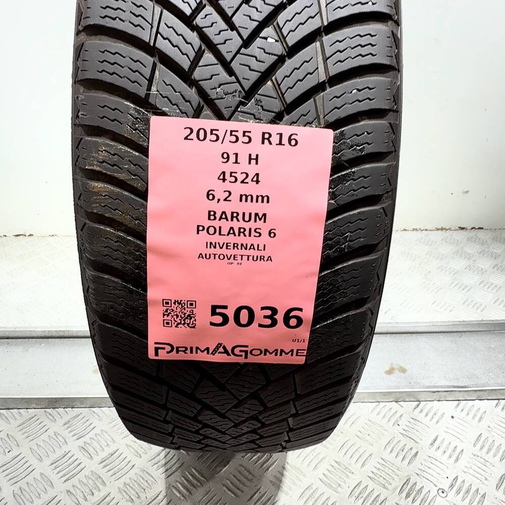 Gomma Usata 205 55 R16 91H Barum Polaris 6 89% Invernale - immagine 3