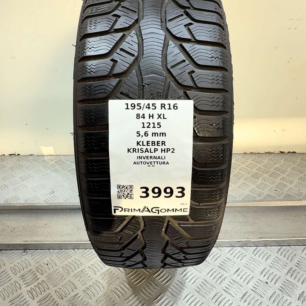 Gomma Usata 195 45 R16 84H XL Kleber Krisalp HP2 80% Invernale - immagine 3