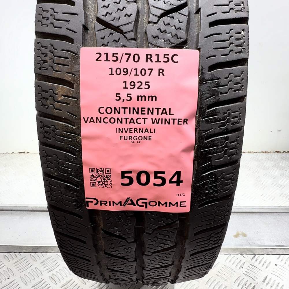 Gomma Usata 215 70 R15C 109/107R Continental Vancontact Winter 79% Invernale - immagine 3