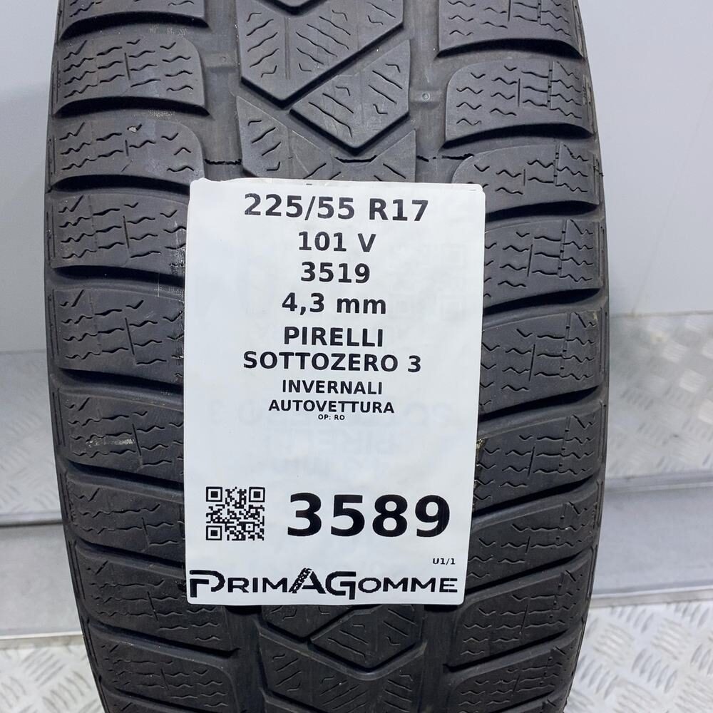 Gomma Usata 225 55 R17 101V XL Pirelli Sottozero 3 Invernale - immagine 3