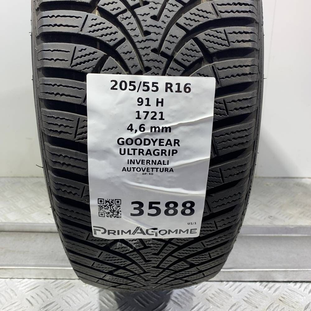 Gomma Usata 205 55 R16 91H Goodyear Ultragrip Invernale - immagine 3