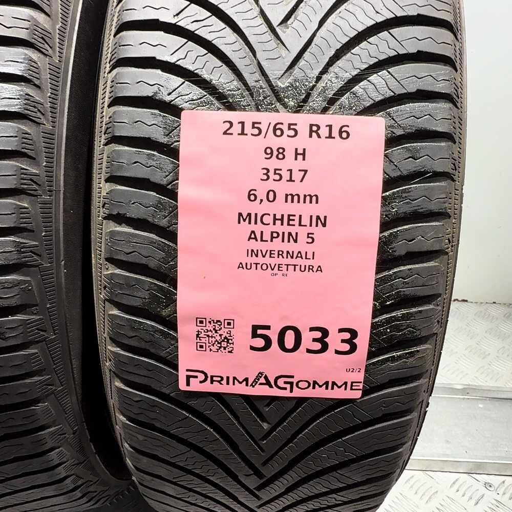 Gomme Usate 215 65 R16 98H Michelin Alpin 5 86% Invernali - immagine 3