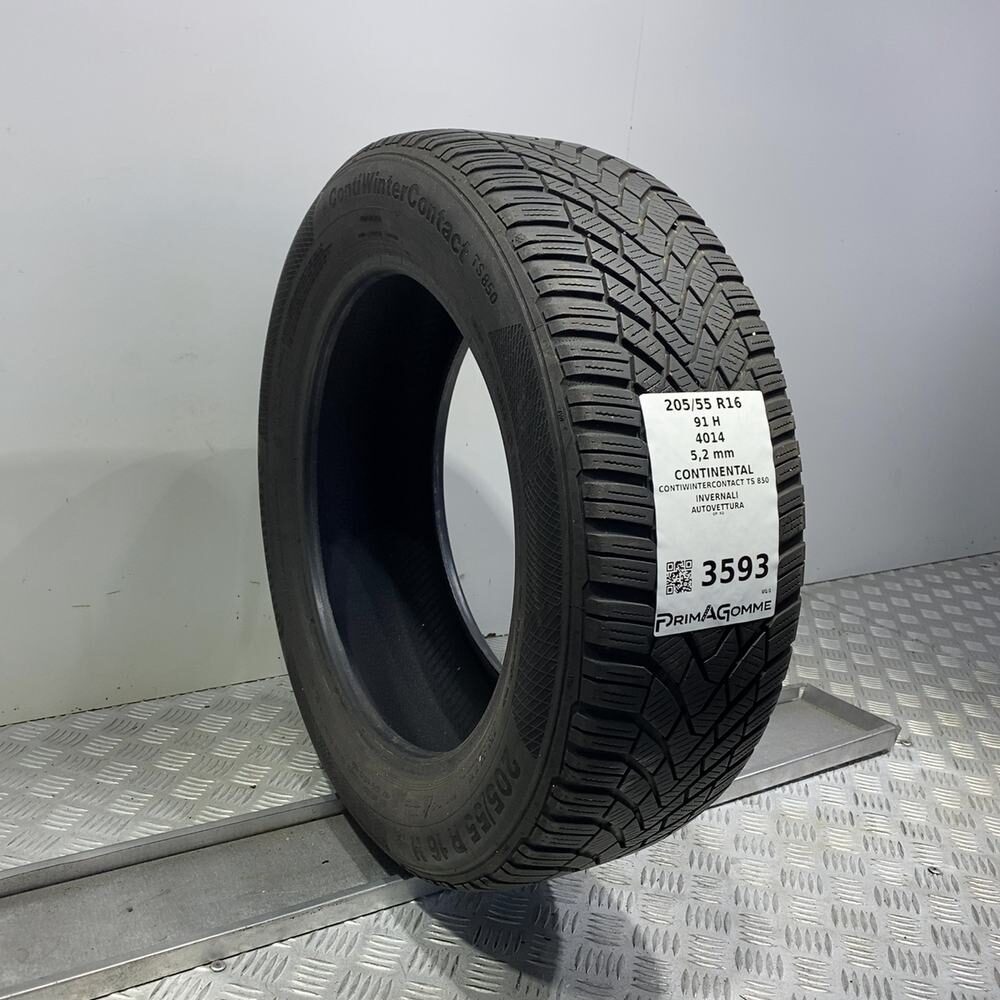 Gomma Usata 205 55 R16 91H Continental Contiwintercontact TS 850 74% Invernale - immagine 3