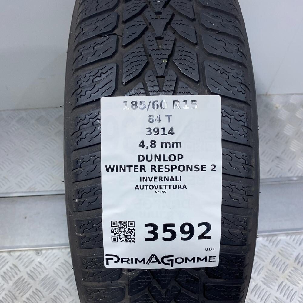 Gomma Usata 185 60 R15 84T Dunlop Winter Response 2 Invernale - immagine 3