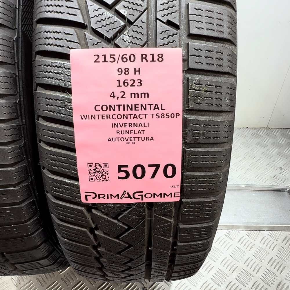 Gomme Usate 215 60 R18 98H Continental Wintercontact TS850P RunFlat Invernali - immagine 3