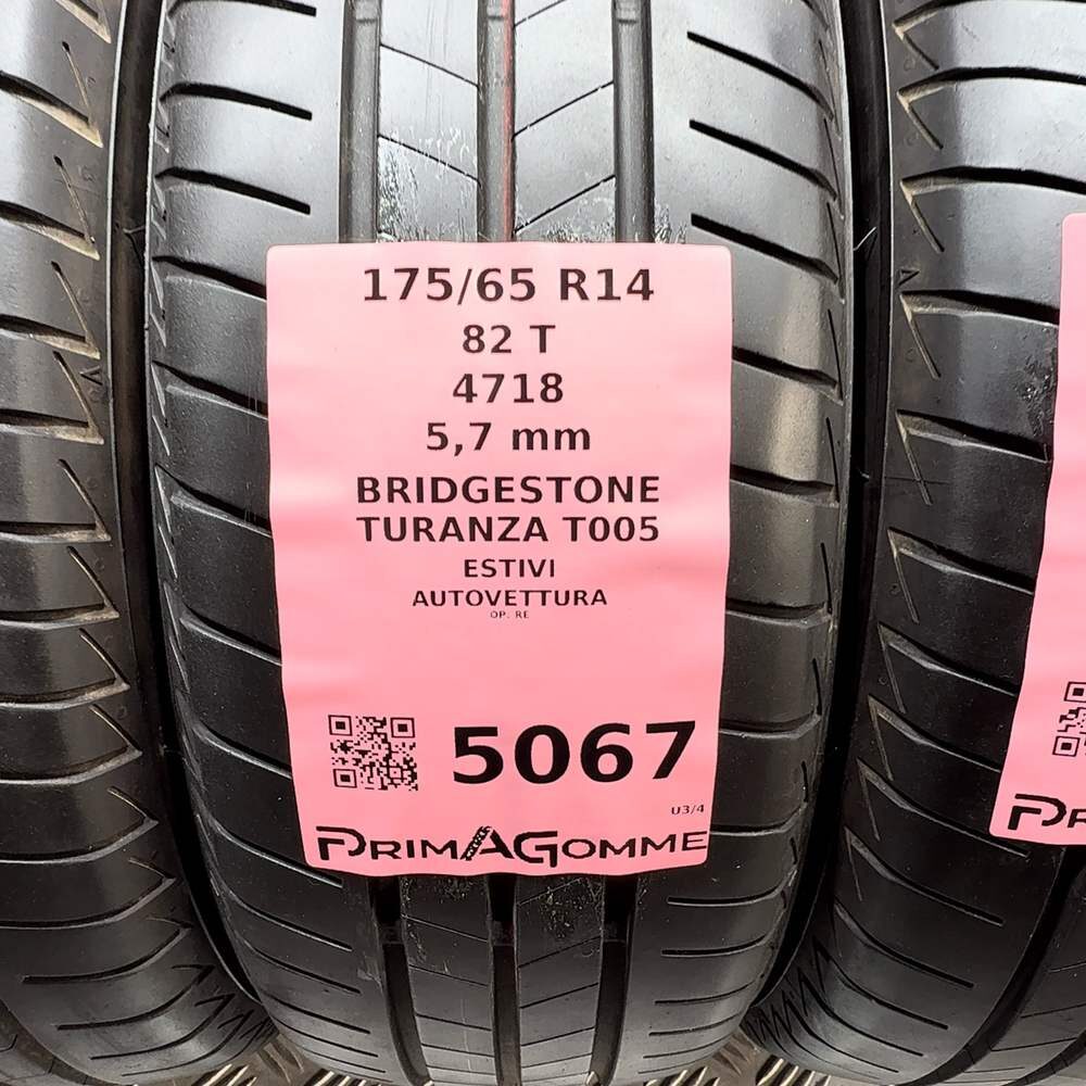 Gomme Usate 175 65 R14 82T Bridgestone Turanza T005 81% Estive - immagine 3