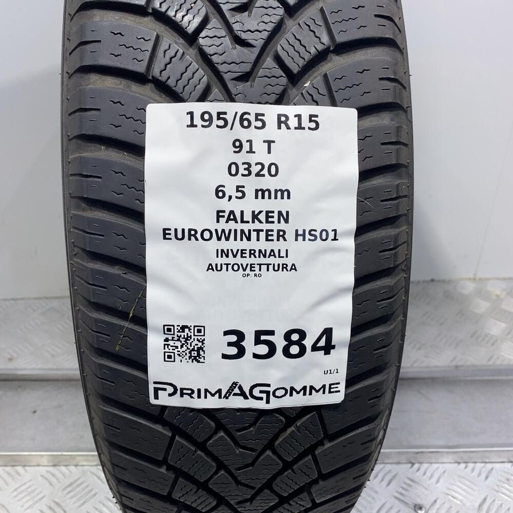 Gomma Usata 195 65 R15 91T Falken Eurowinter HS01 93% Invernale - immagine 3