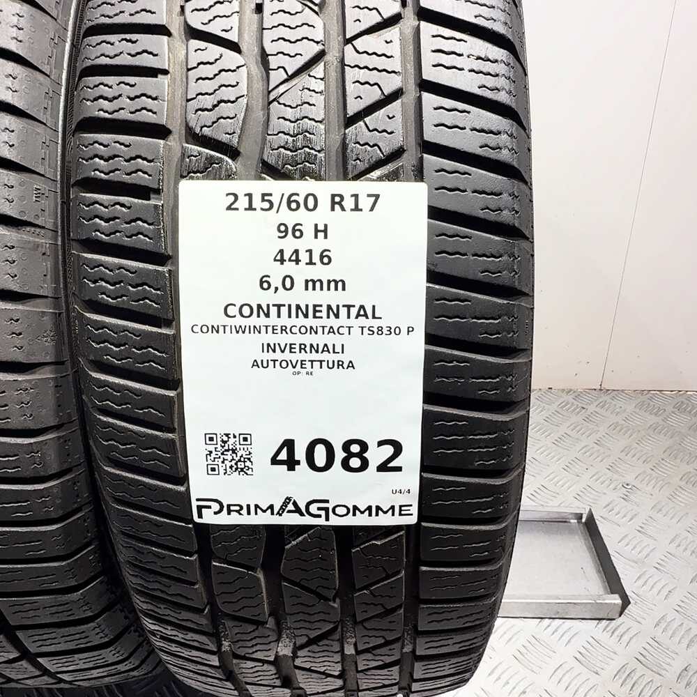 Gomme Usate 215 60 R17 96H Continental Contiwintercontact TS830 P 86% Invernali - immagine 3