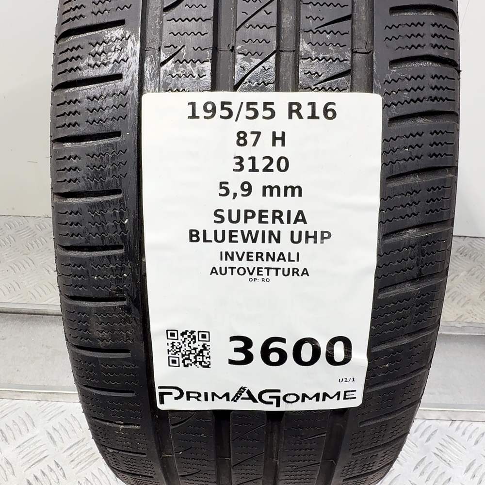 Gomma Usata 195 55 R16 87H XL Superia Bluewin Uhp 84% Invernale - immagine 3