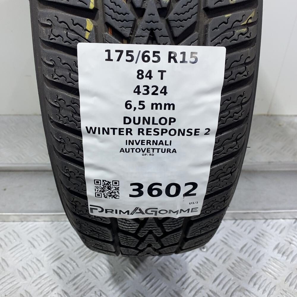 Gomma Usata 175 65 R15 84T Dunlop Winter Response 2 93% Invernale - immagine 3