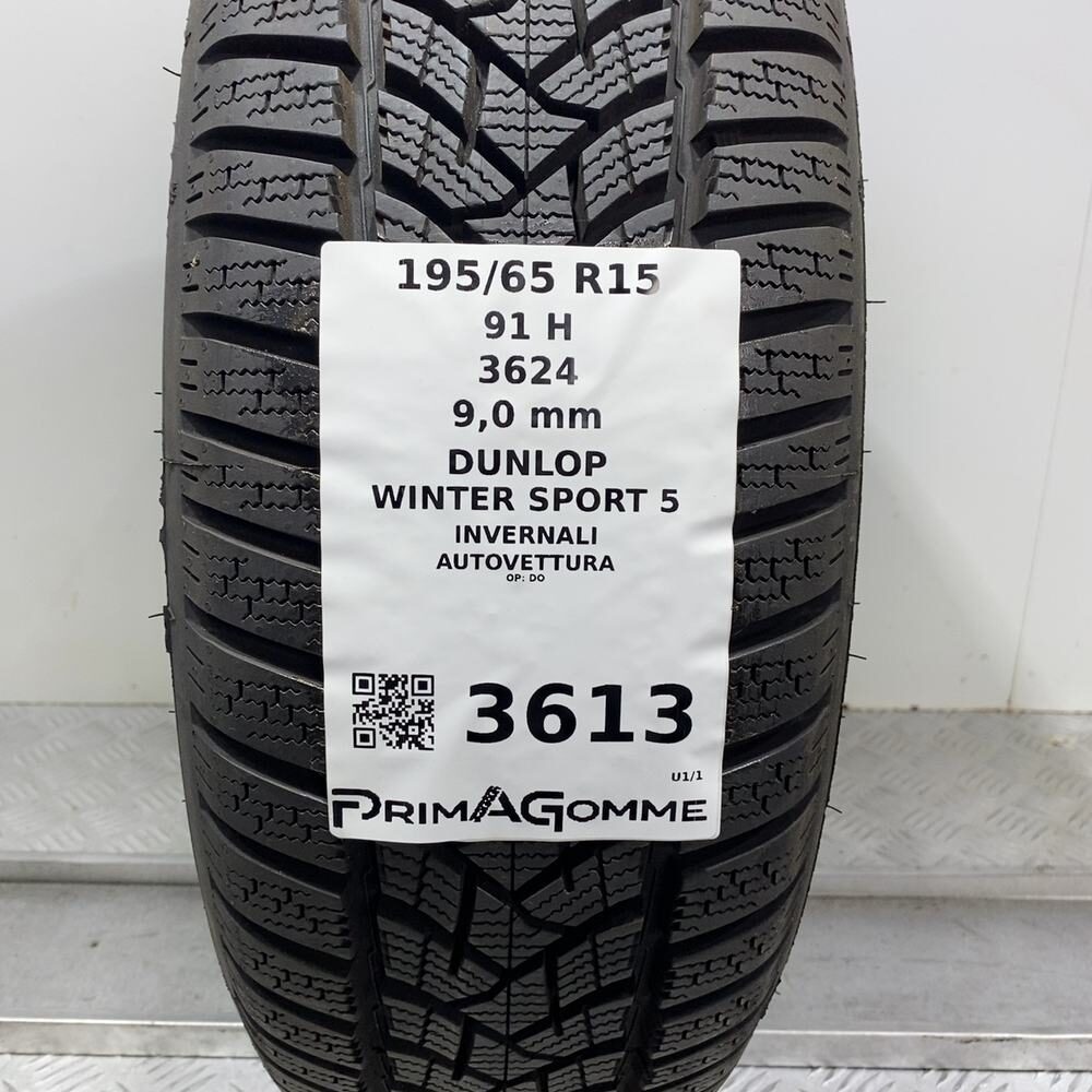 Gomma Usata 195 65 R15 91H Dunlop Winter Sport 5 98% Invernale - immagine 3