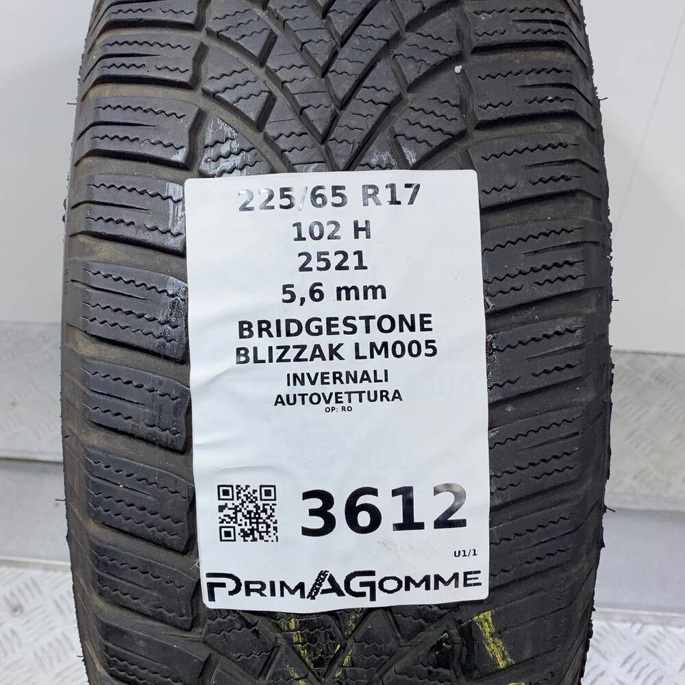 Gomma Usata 225 65 R17 102H Bridgestone Blizzak LM005 80% Invernale - immagine 3