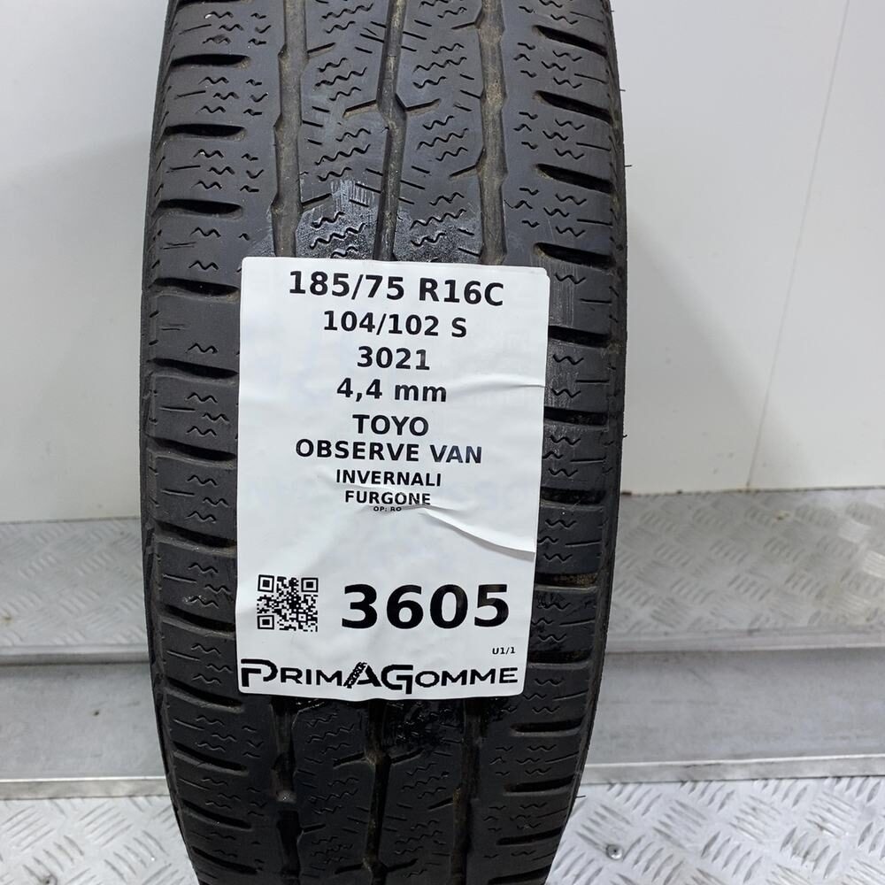 Gomma Usata 185 75 R16C 104/102S Toyo Observe Van Invernale - immagine 3