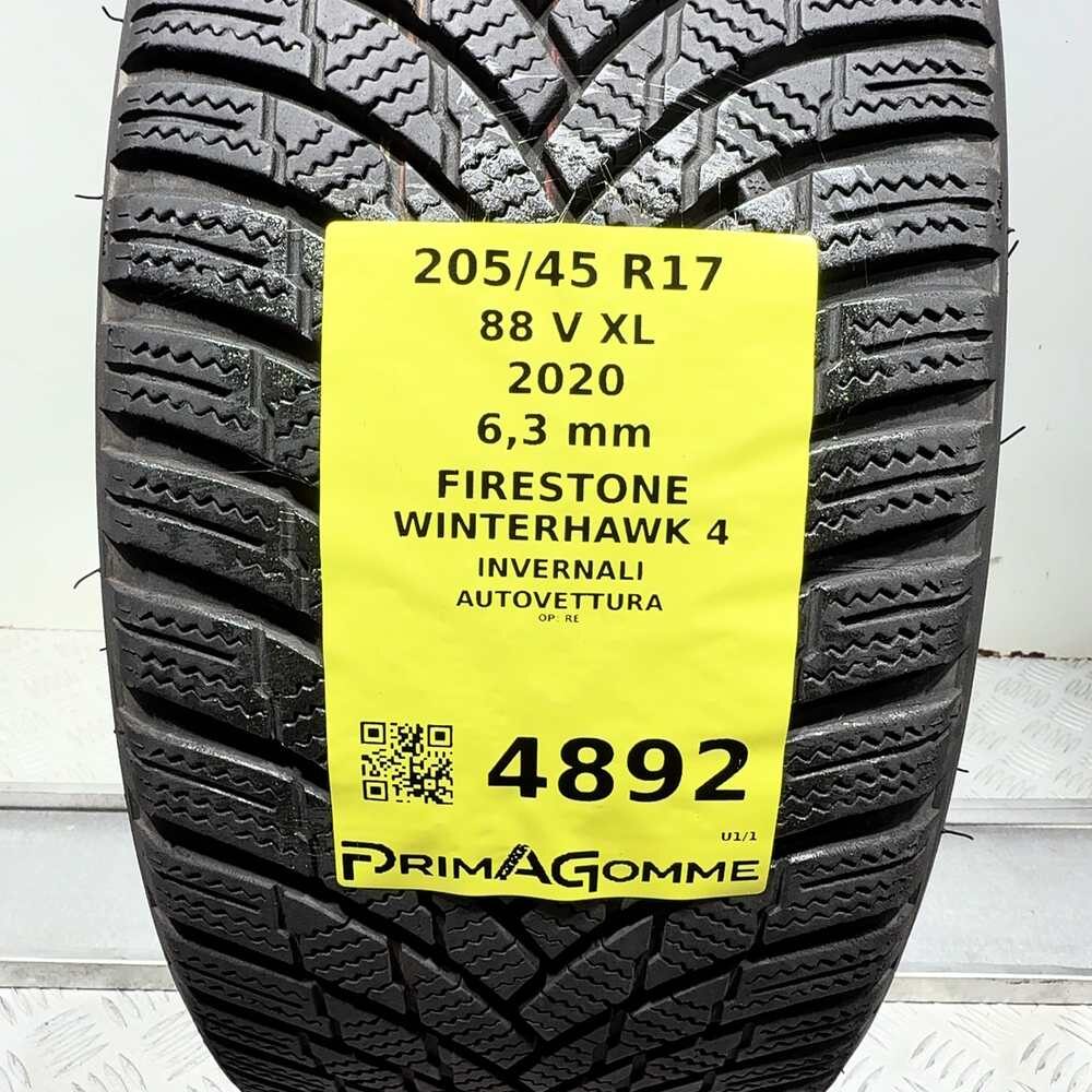 Gomma Usata 205 45 R17 88V XL Firestone Winterhawk 4 90% Invernale - immagine 3