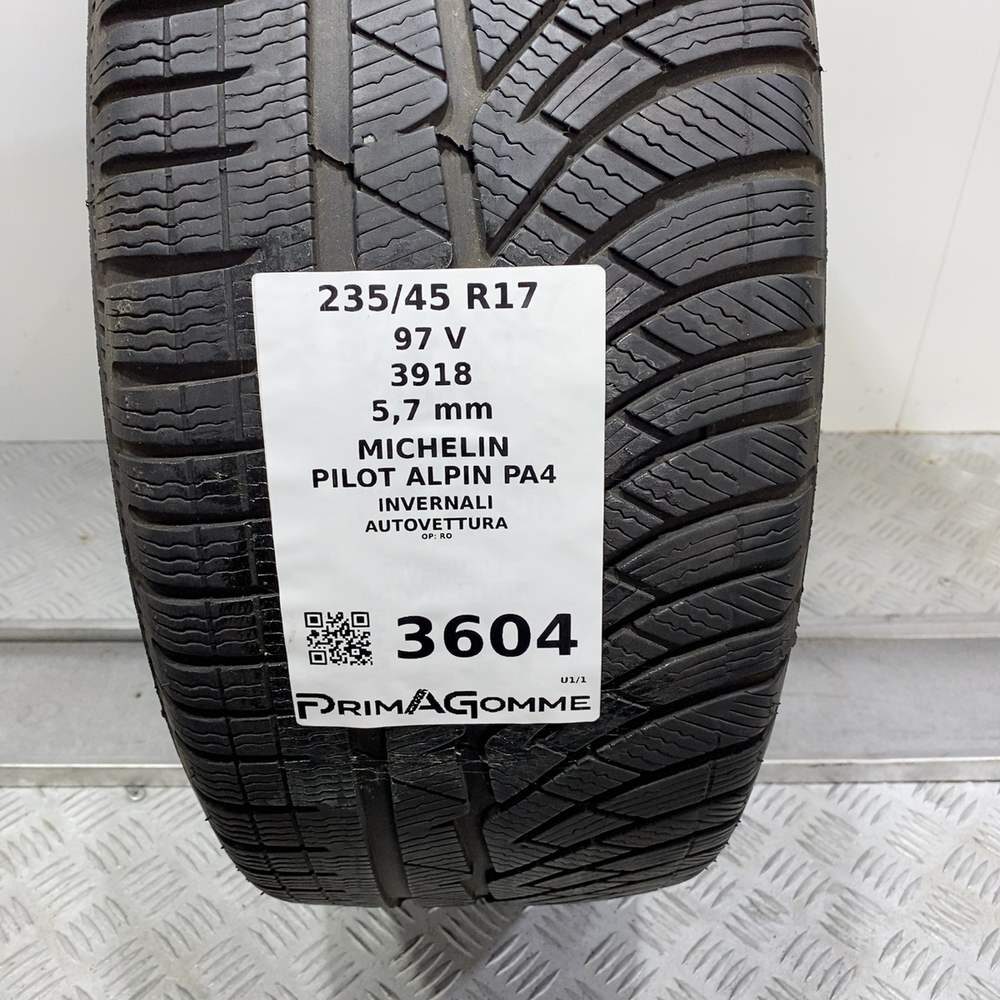 Gomma Usata 235 45 R17 97V XL Michelin Pilot Alpin PA4 81% Invernale - immagine 3