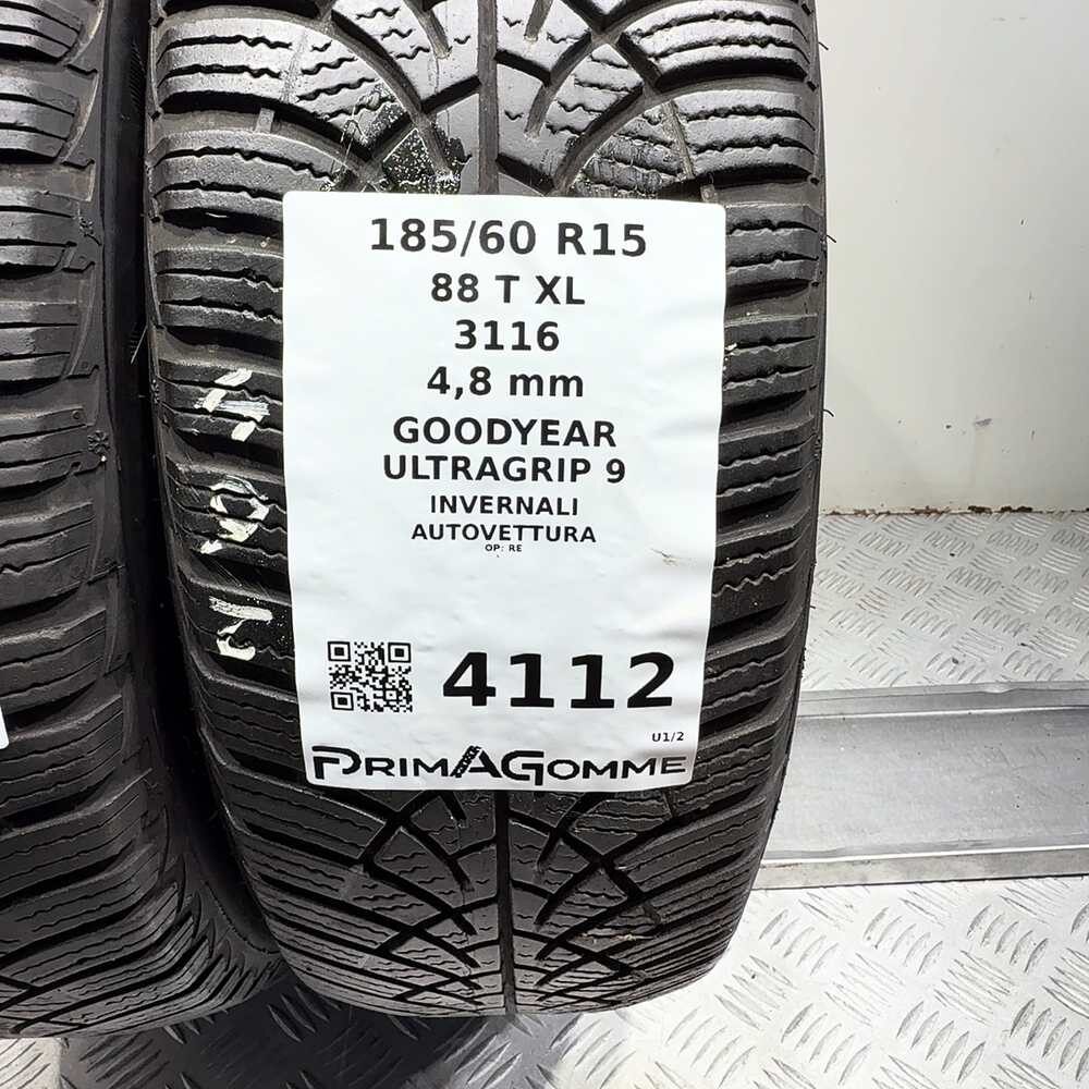 Gomme Usate 185 60 R15 88T XL Goodyear Ultragrip 9 Invernali - immagine 3