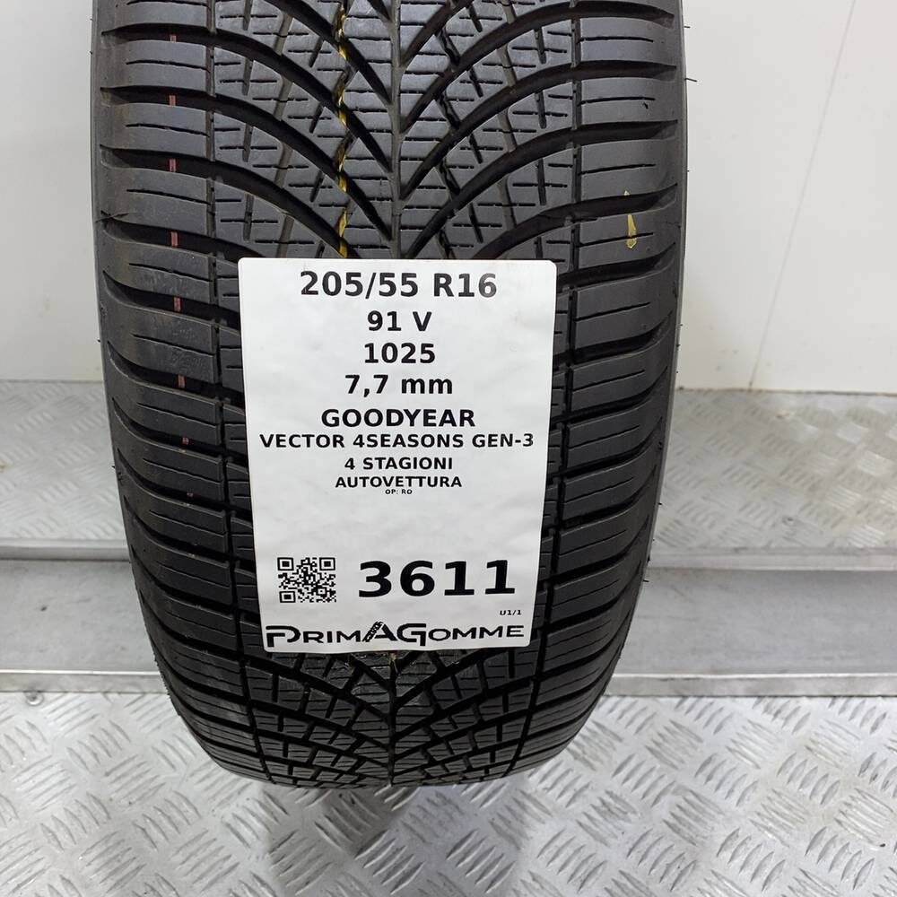 Gomma Usata 205 55 R16 91V Goodyear Vector 4Seasons Gen-3 98% 4 Stagioni - immagine 3