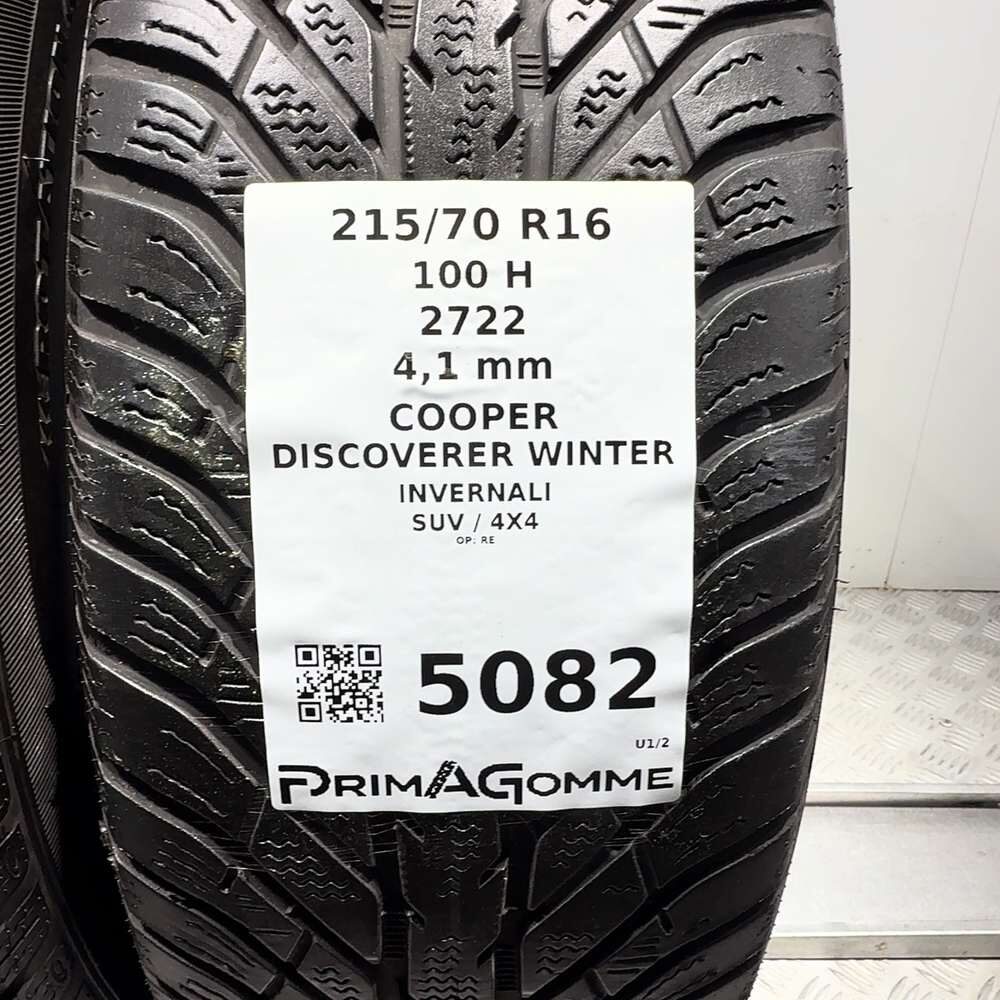 Gomme Usate 215 70 R16 100H Cooper Discoverer Winter Invernali - immagine 3