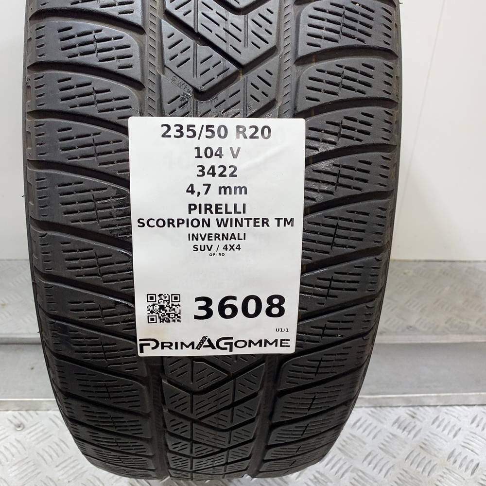 Gomma Usata 235 50 R20 104V XL Pirelli Scorpion Winter TM Invernale - immagine 3