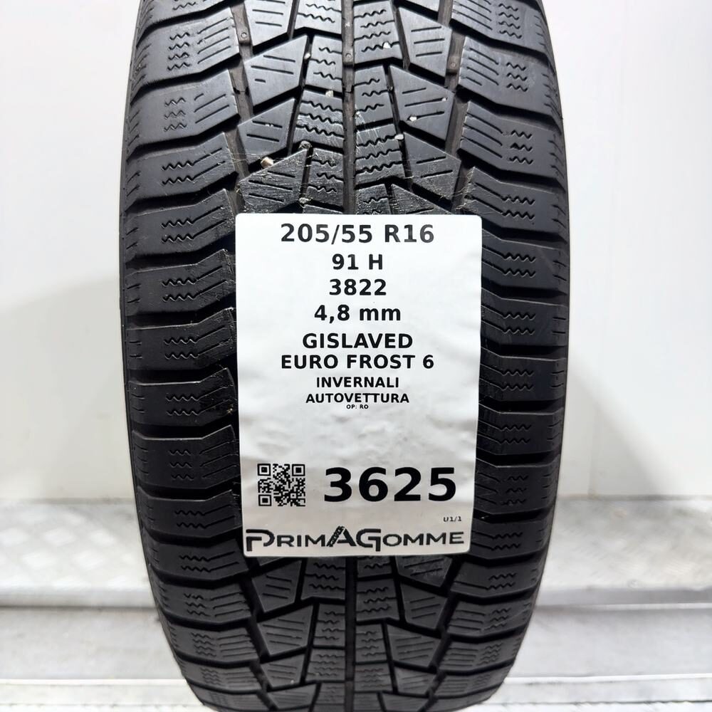 Gomma Usata 205 55 R16 91H Gislaved Euro Frost 6 Invernale - immagine 3