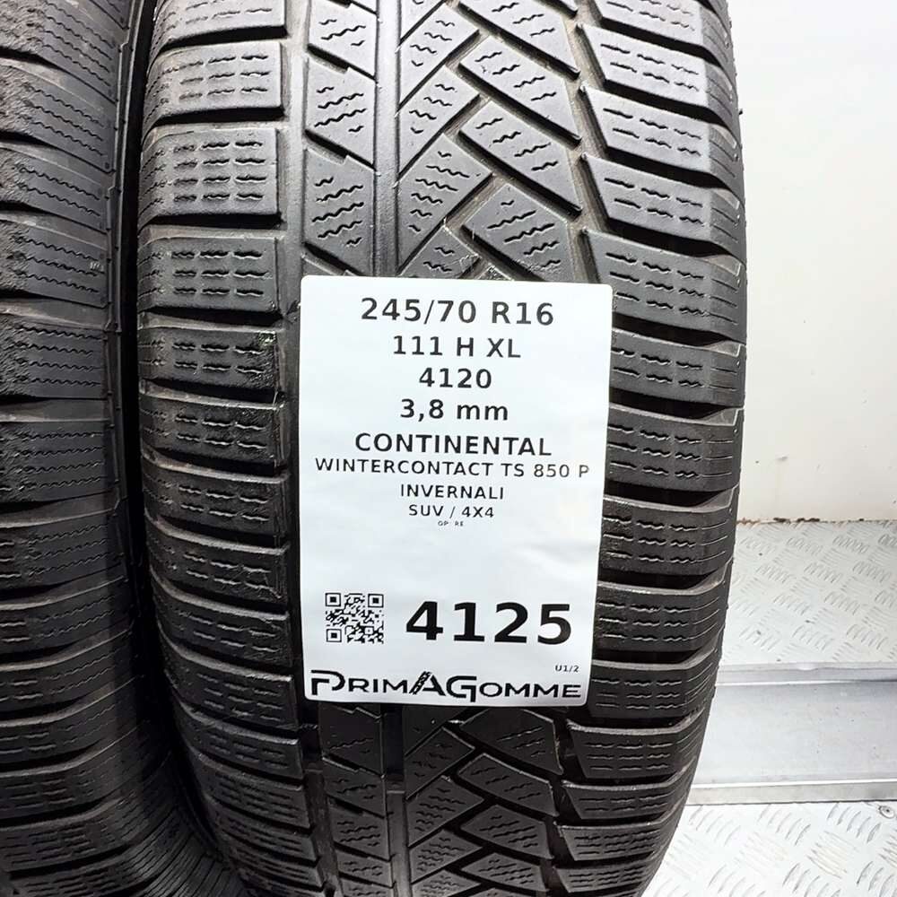 Gomme Usate 245 70 R16 111H XL Continental Wintercontact TS 850 P Invernali - immagine 3