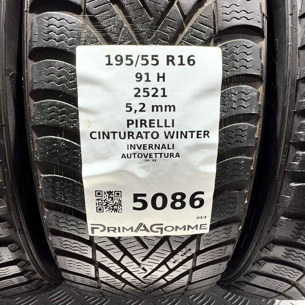 Gomme Usate 195 55 R16 91H Pirelli Cinturato Winter 74% Invernali - immagine 3