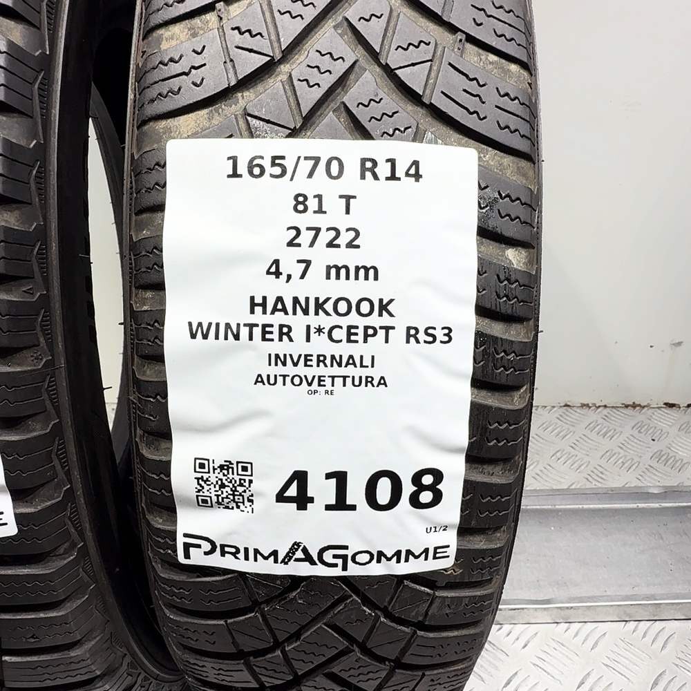 Gomme Usate 165 70 R14 81T Hankook Winter I*Cept RS3 Invernali - immagine 3