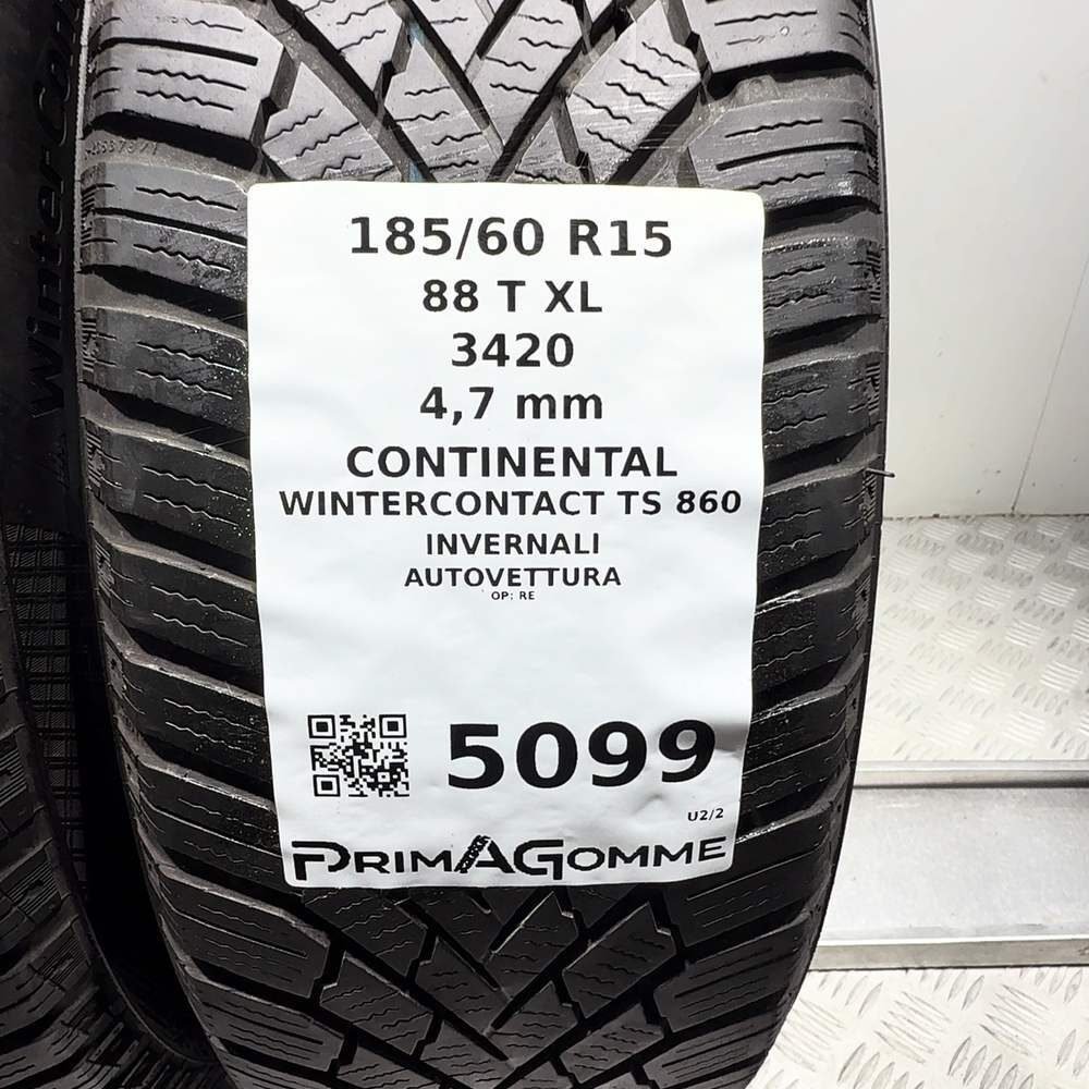 Gomme Usate 185 60 R15 88T XL Continental Wintercontact TS 860 Invernali - immagine 3
