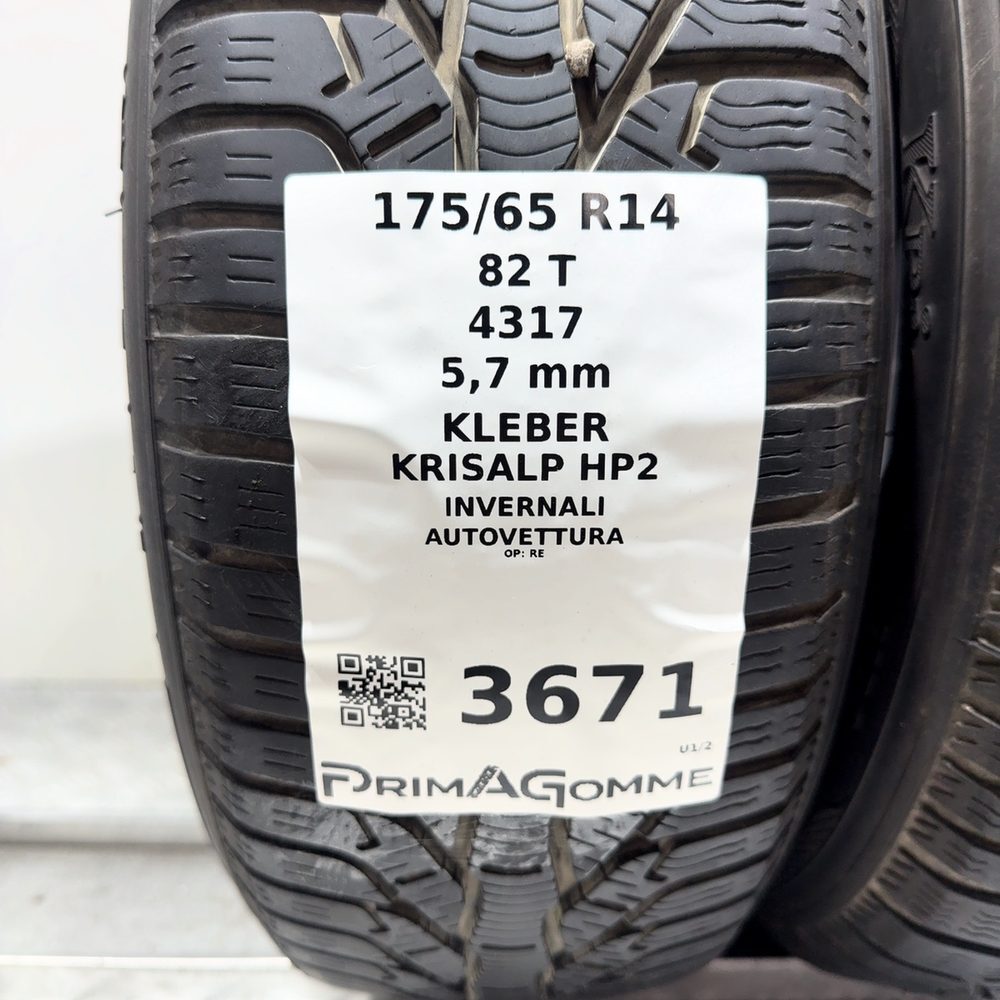 Gomme Usate 175 65 R14 82T Kleber Krisalp HP2 81% Invernali - immagine 3
