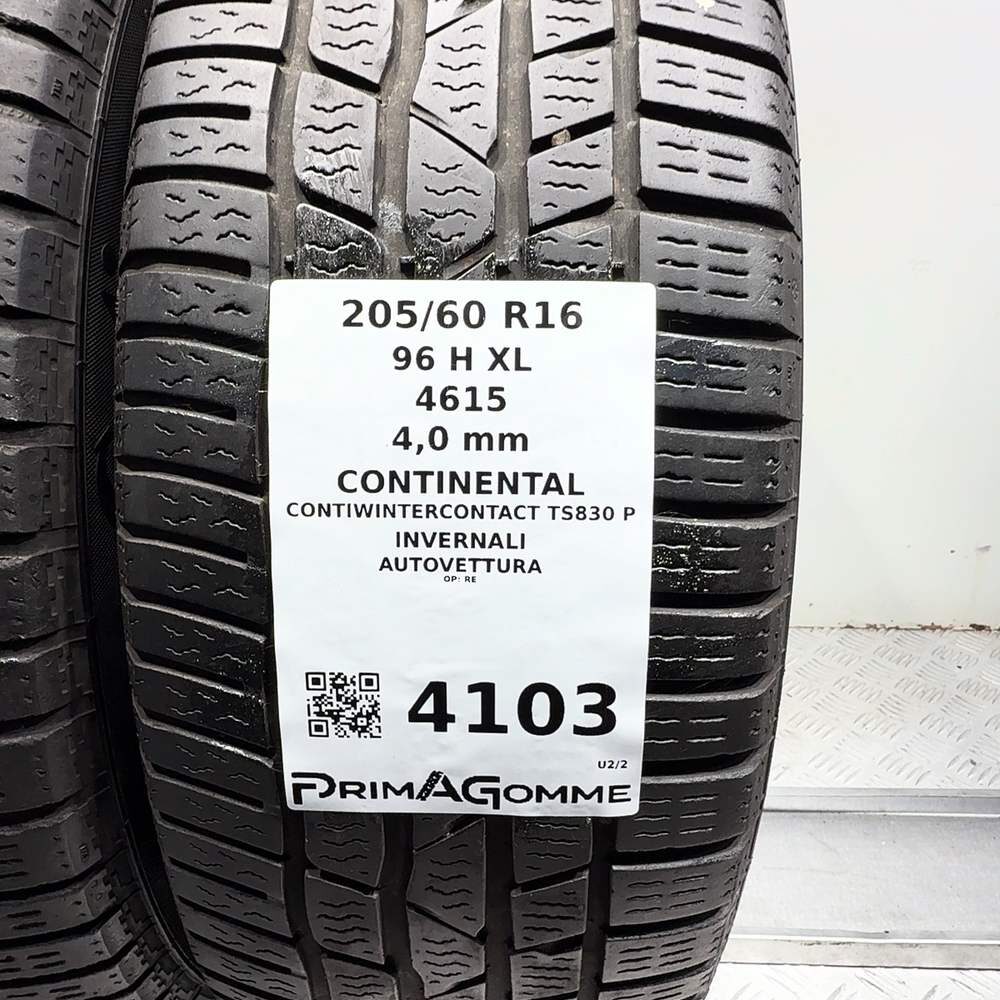 Gomme Usate 205 60 R16 96H XL Continental Contiwintercontact TS830 P Invernali - immagine 3