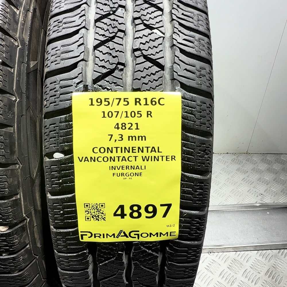 Gomme Usate 195 75 R16C 107/105R Continental Vancontact Winter 98% Invernali - immagine 3