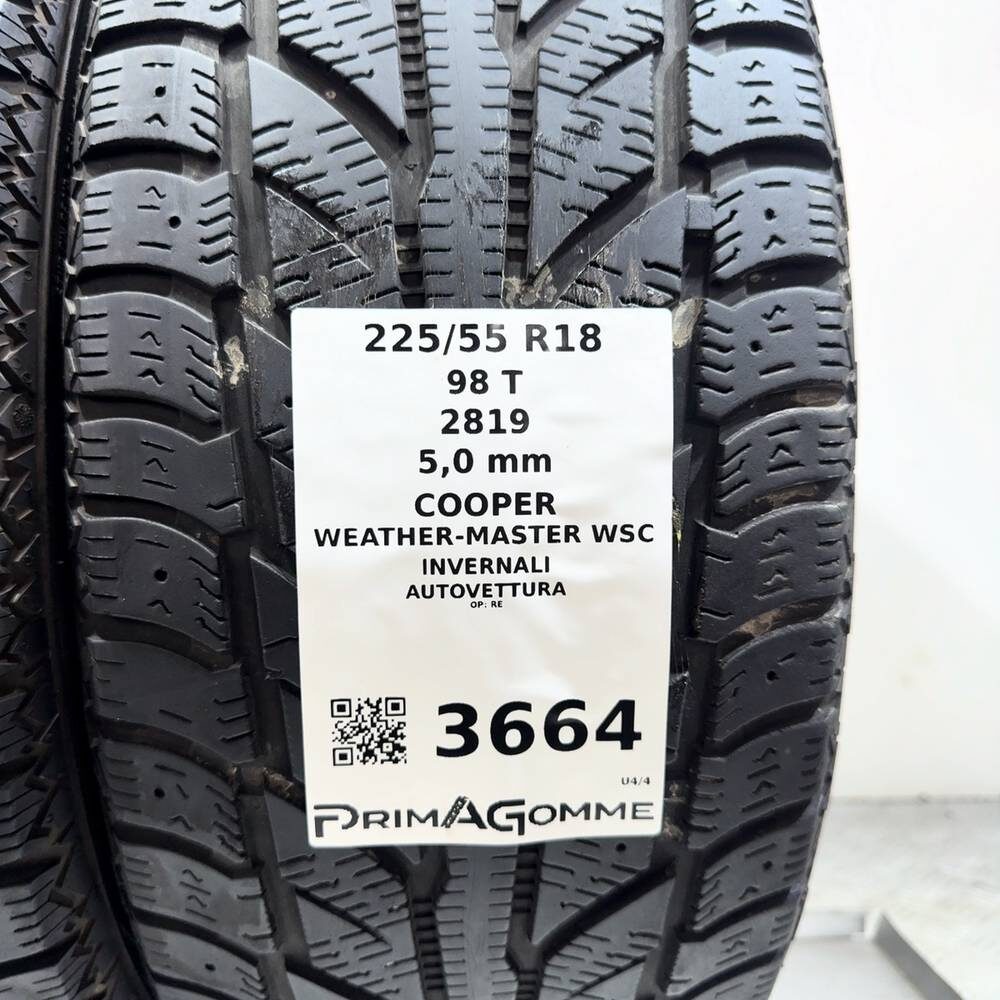Gomme Usate 225 55 R18 98T Cooper Weather-Master Wsc 71% Invernali - immagine 3